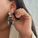 Navodya quartz and polki earrings