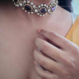 Adara delicate quartz choker