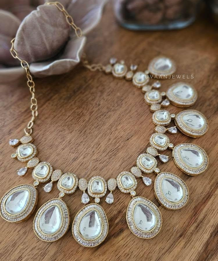 Dhanak polki necklace