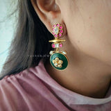 Joy quartz and polki earrings