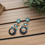 Joy quartz and polki earrings