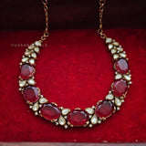 Mogra semi precious choker