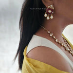 Resham quartz and polki necklace