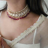 Lehar polki choker