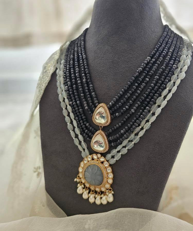 Reva Handcarved stone necklace