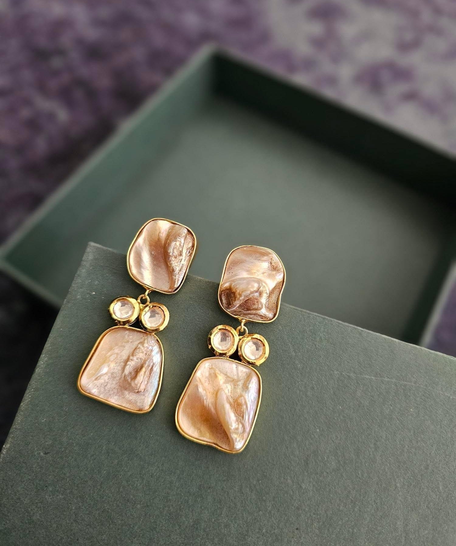 Kimaya semi-precious stone earrings