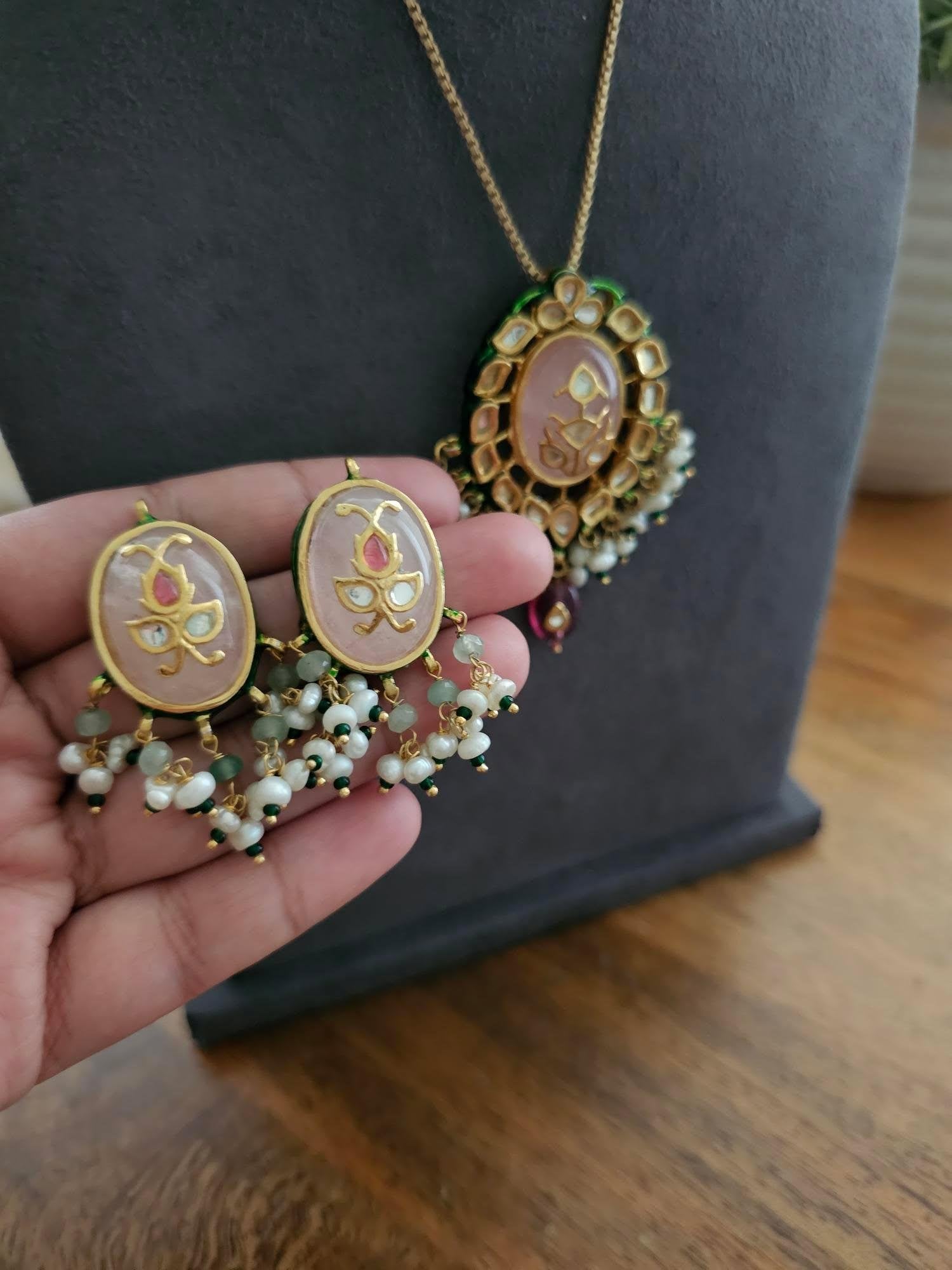 Sohi semi precious stone delicate necklace