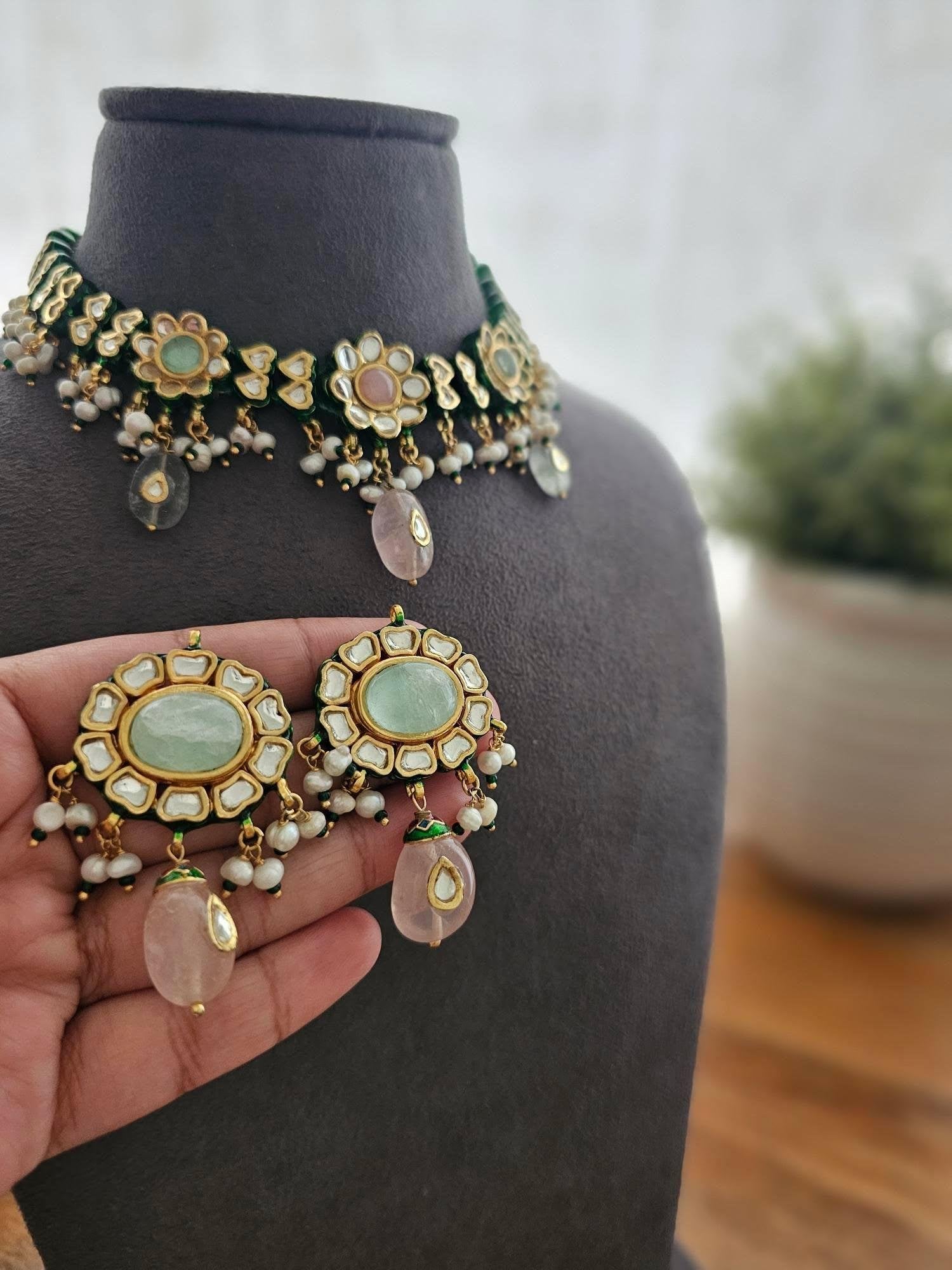 Anvika semi-precious stone necklace