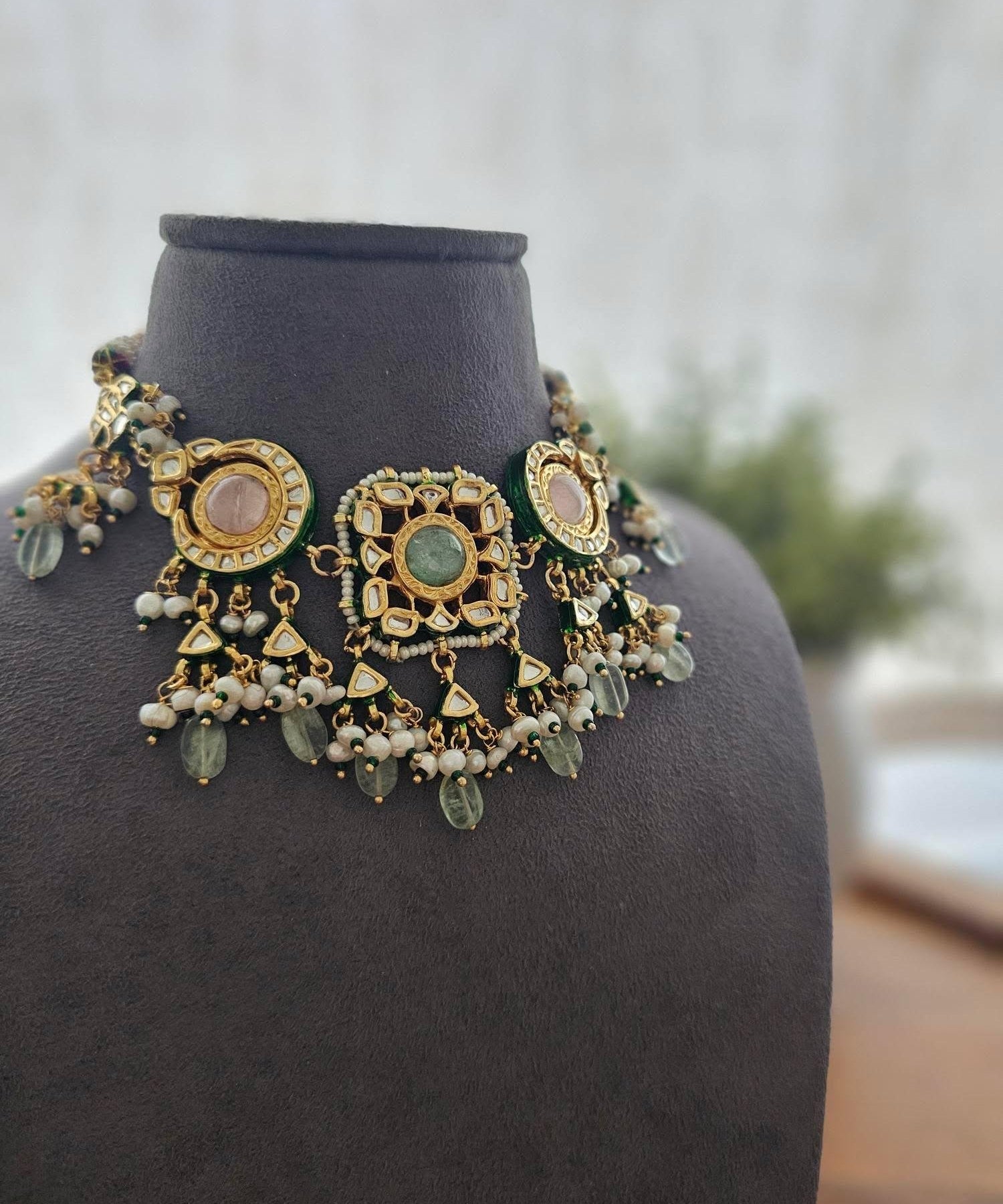 Kashvi semi-precious stone necklace