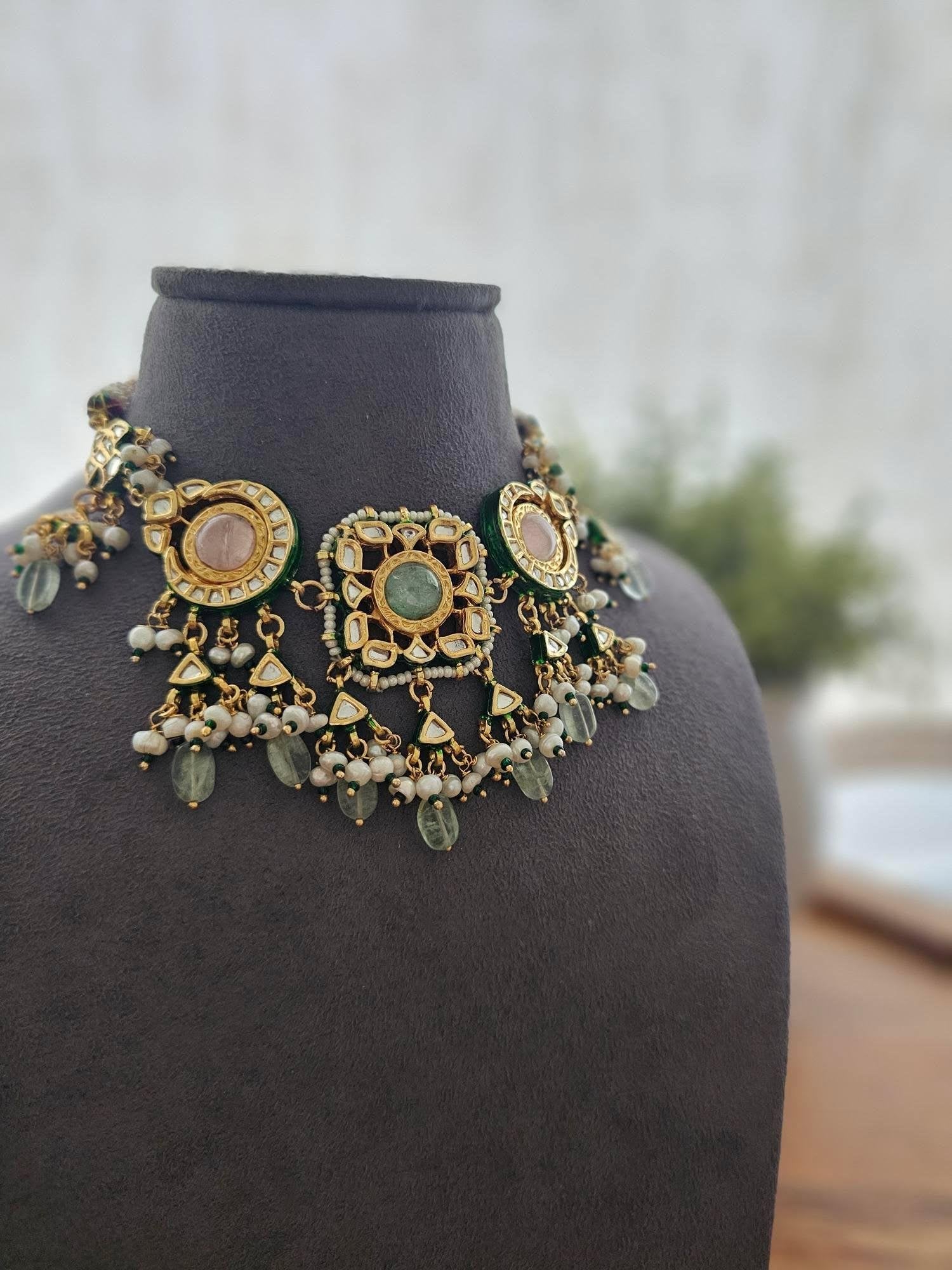 Kashvi semi-precious stone necklace