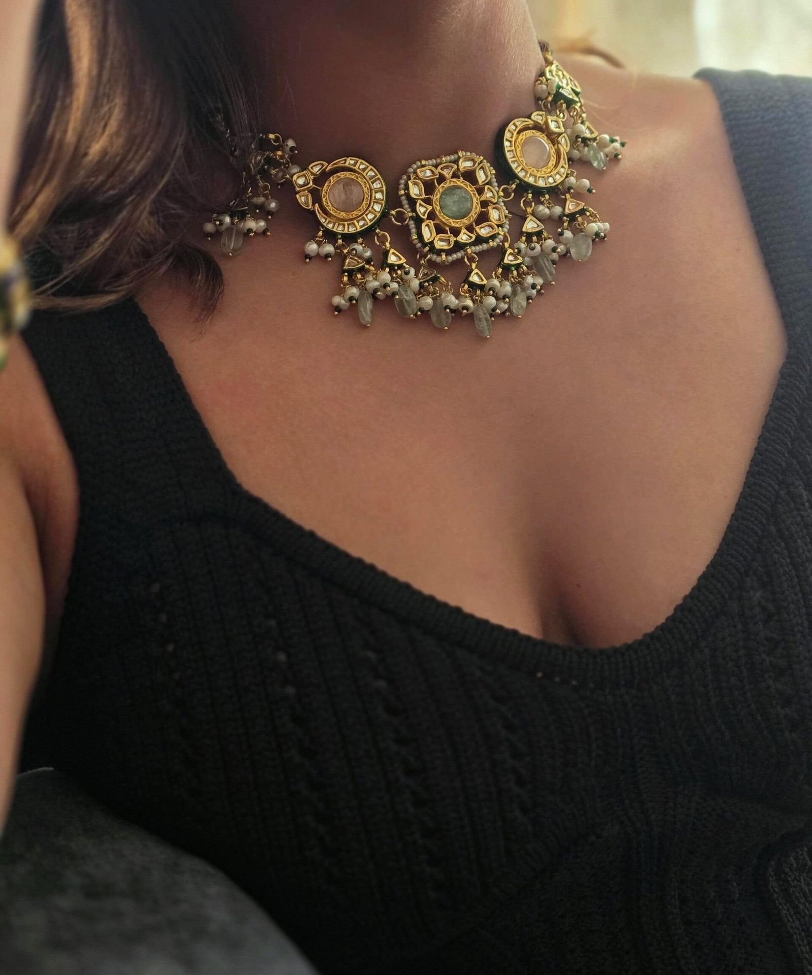 Kashvi semi-precious stone necklace