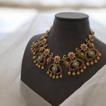 Meenlata handcrafted quartz and polki necklace