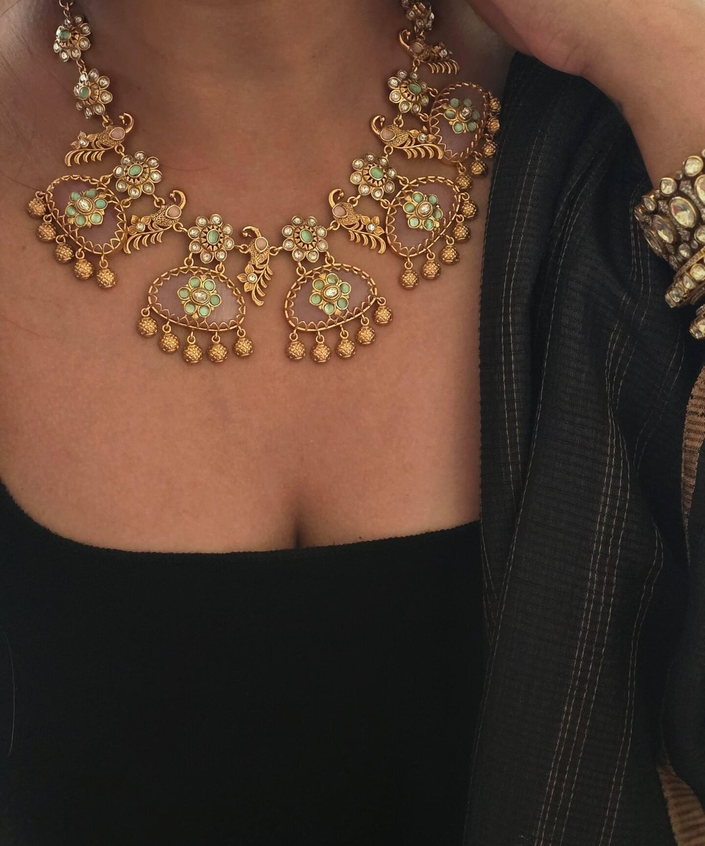 Meenalata handcrafted quartz necklace