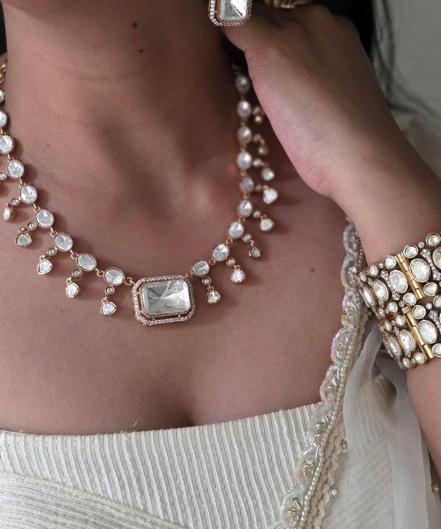 Faria polki necklace