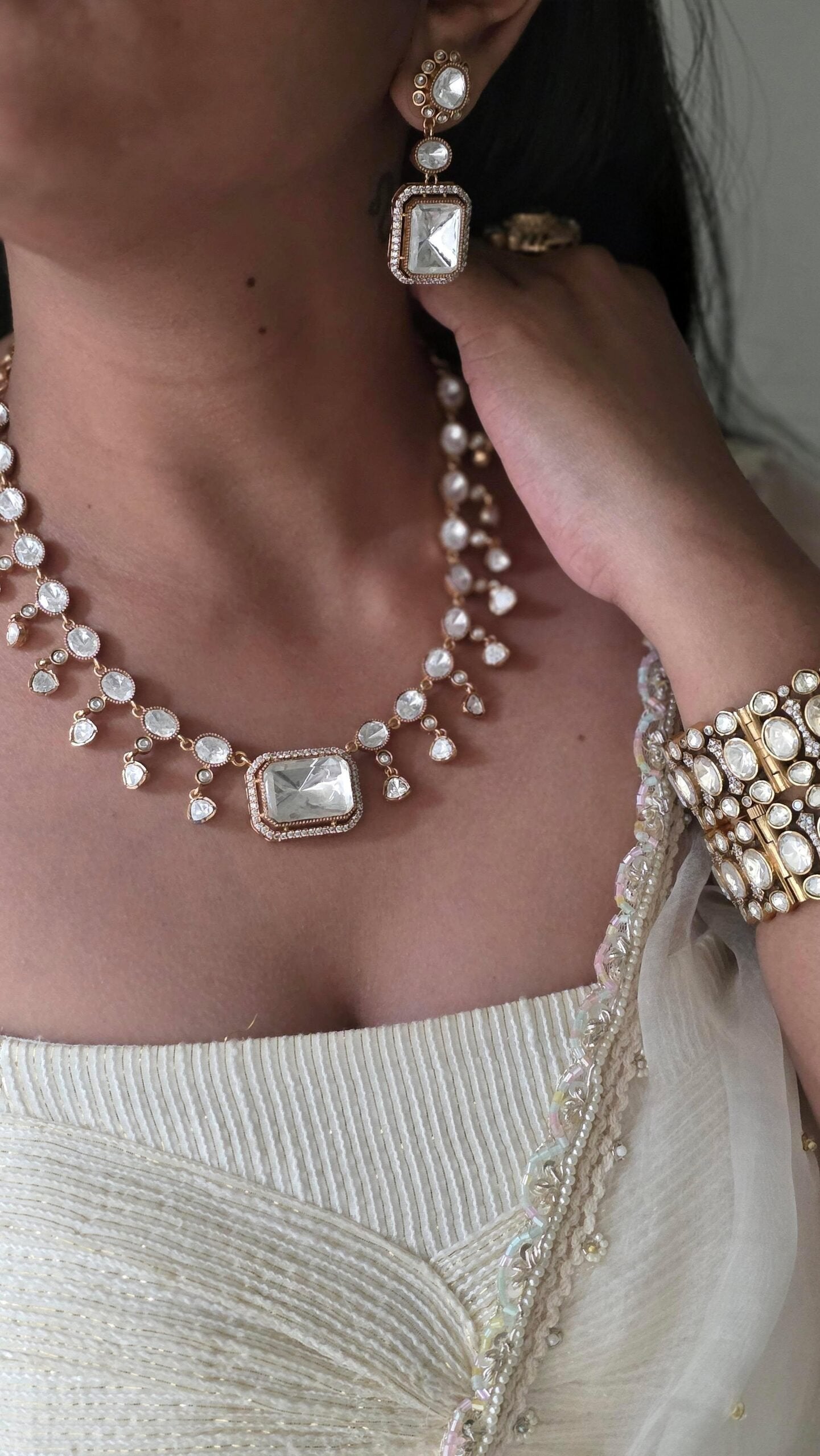 Faria polki necklace
