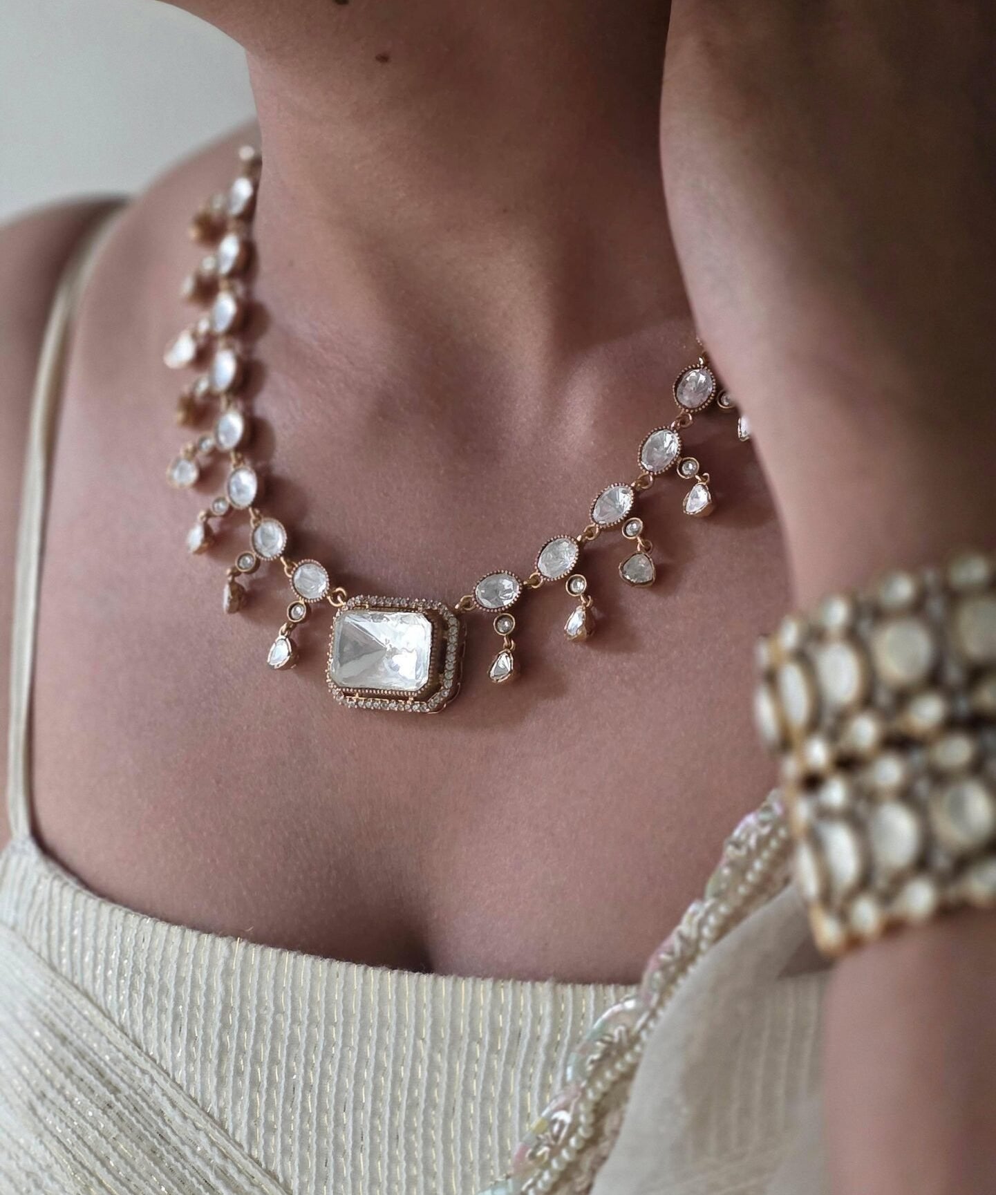 Faria polki necklace