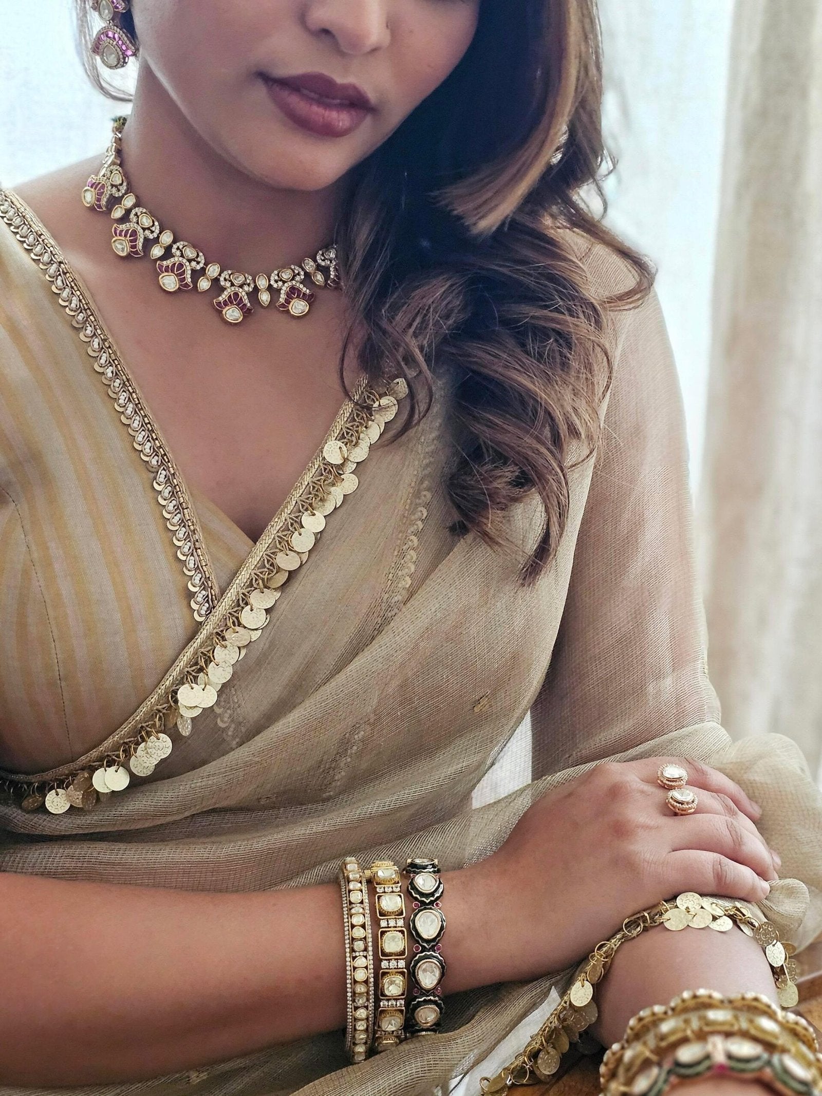 Latika meenakari necklace