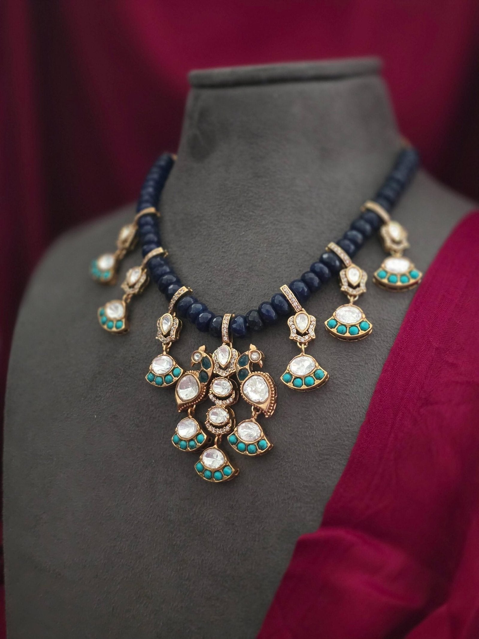 Chiraiya pearl and polki necklace