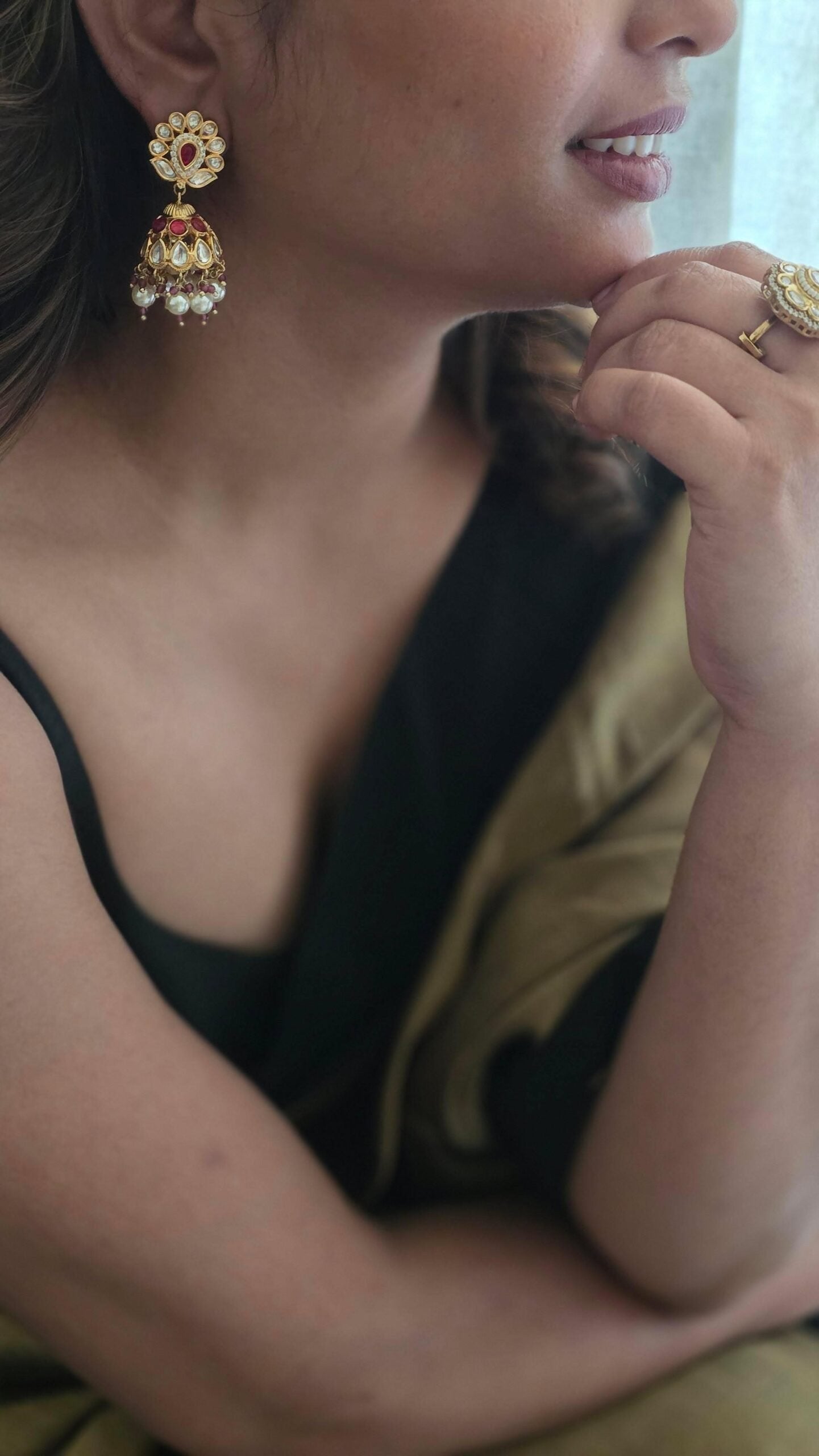 Janvi polki jhumki