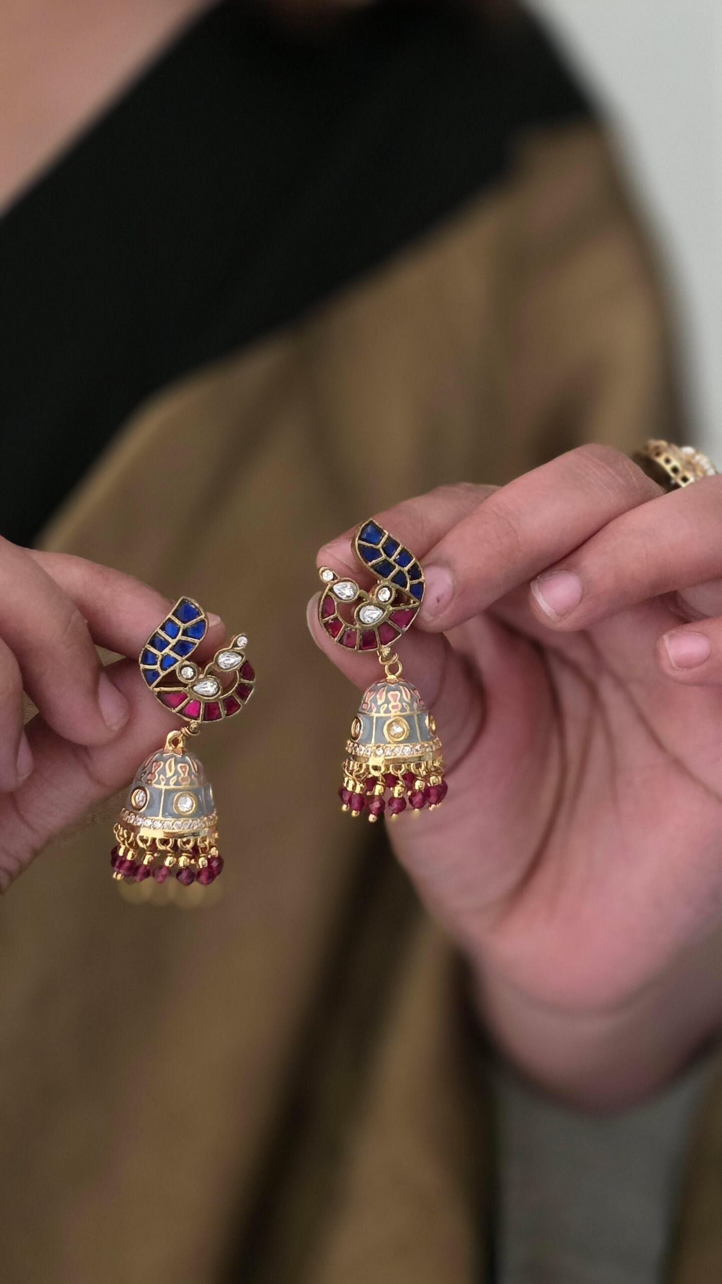 Chidiya handcrafted jhumki