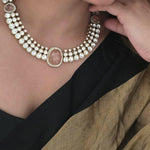 Zareen quartz and polki necklace