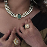 Zareen quartz and polki necklace