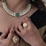 Zareen quartz and polki necklace