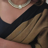 Zareen quartz and polki necklace