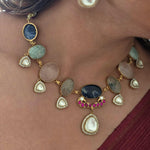 Urvi quartz and polki necklace