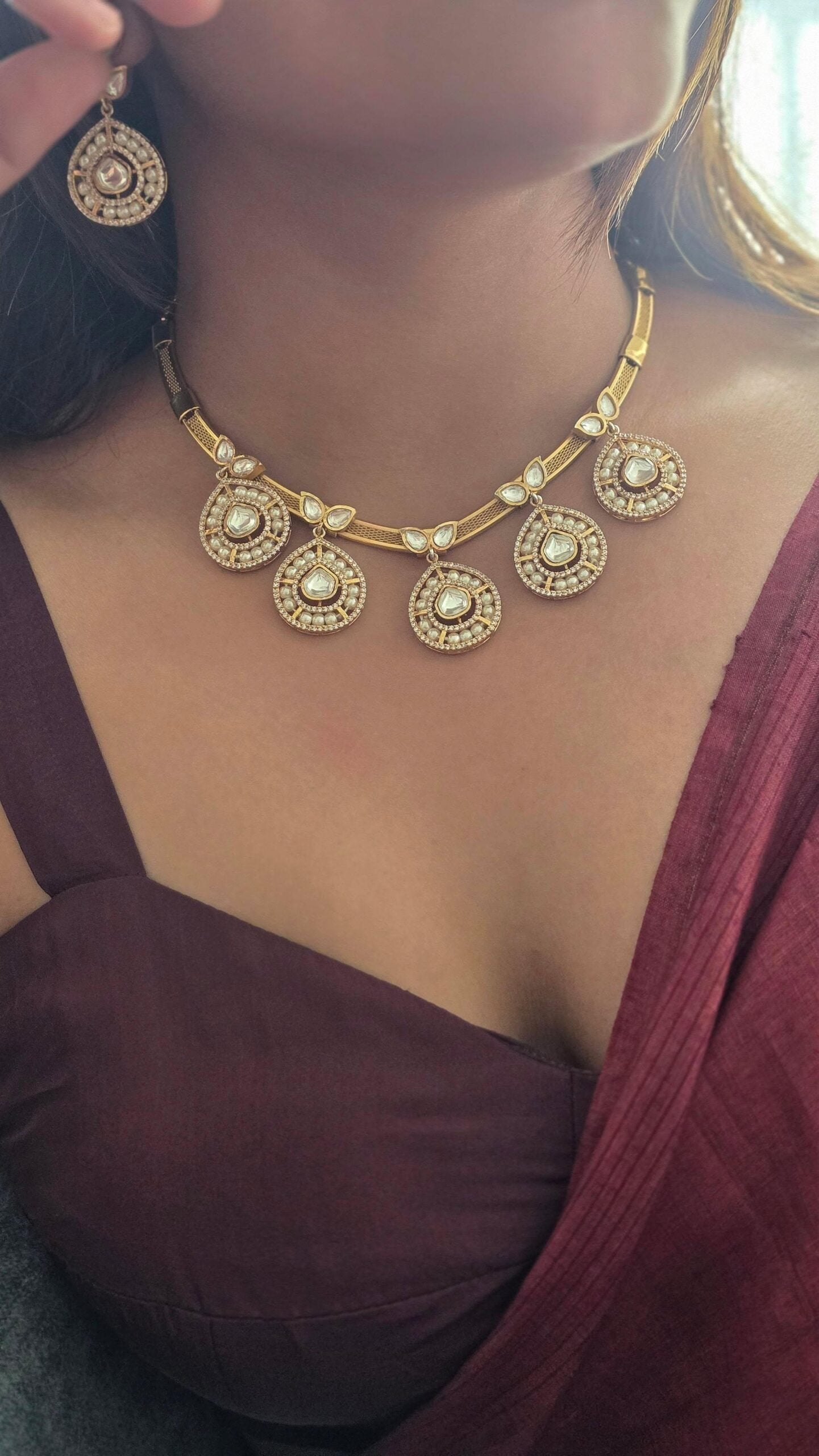 Aira polki necklace