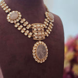 Advit quartz and polki necklace