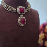 Myra quartz and polki necklace