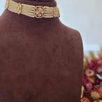 Zuri delicate polki and pearl choker