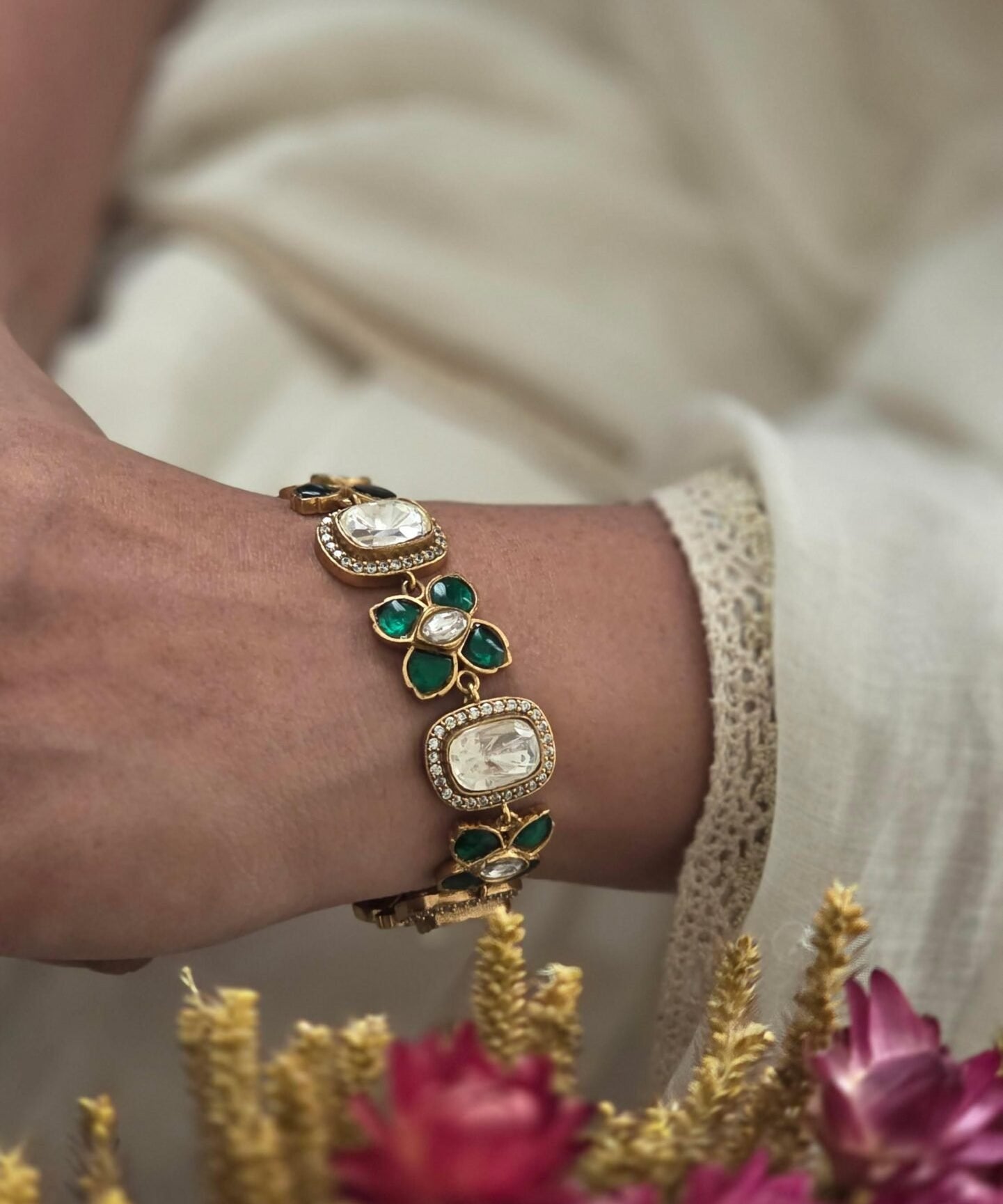 Katha polki choker/bracelet