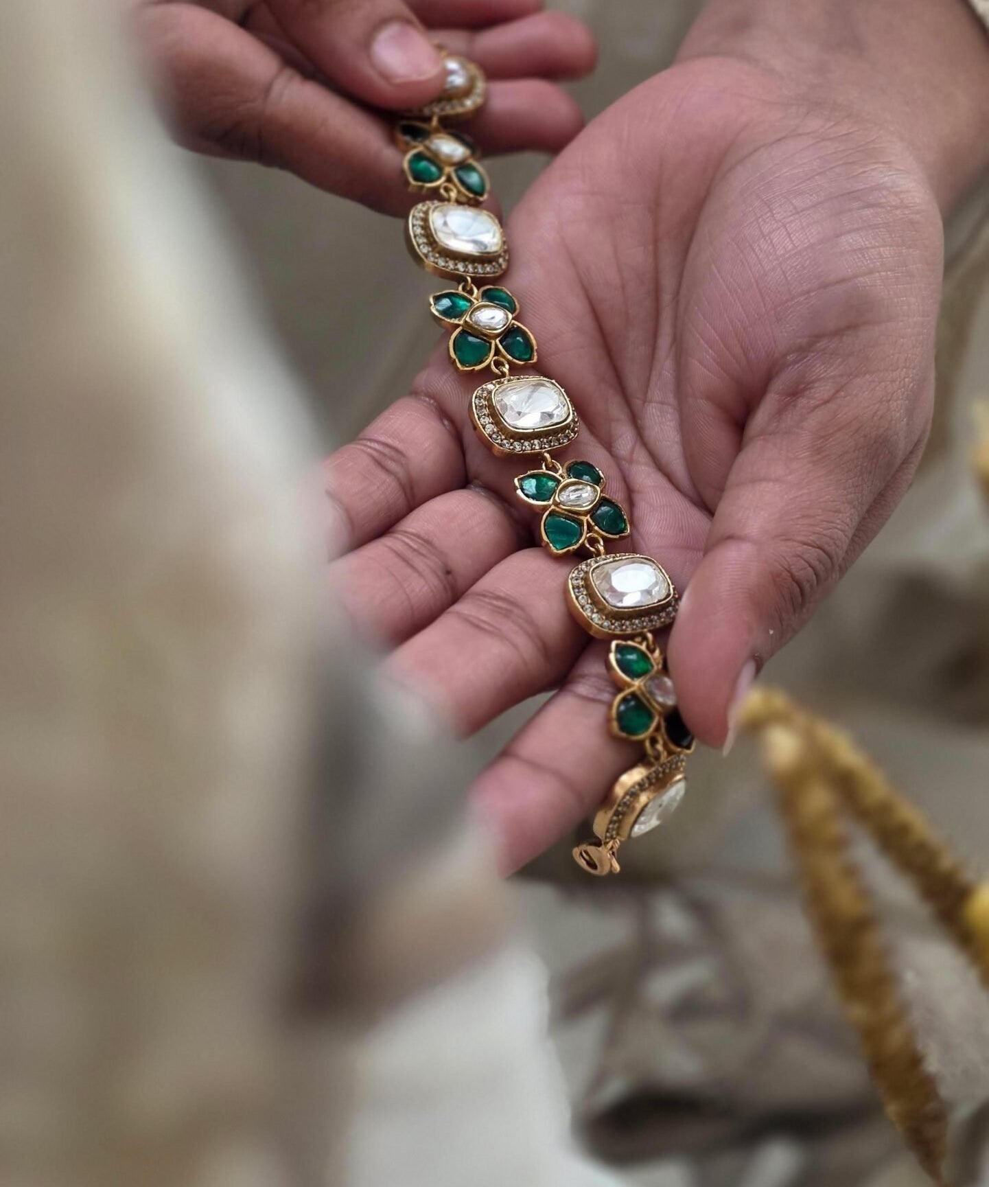Katha polki choker/bracelet