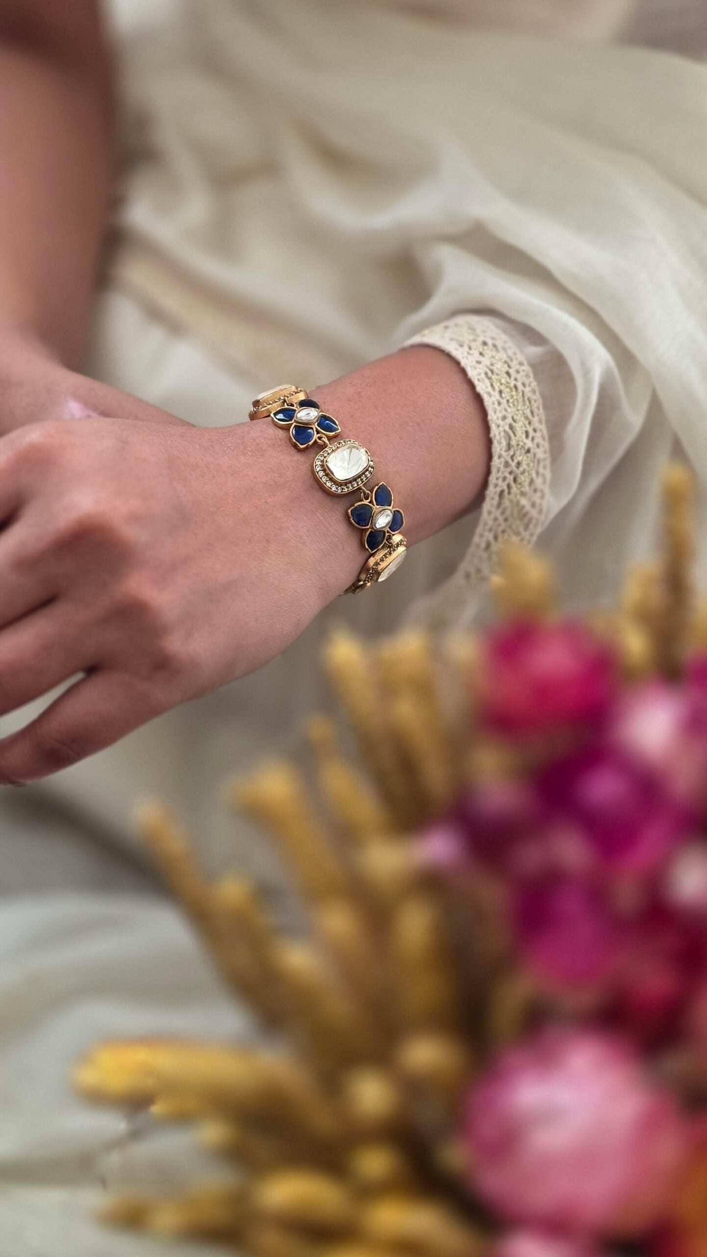 Katha polki choker/bracelet