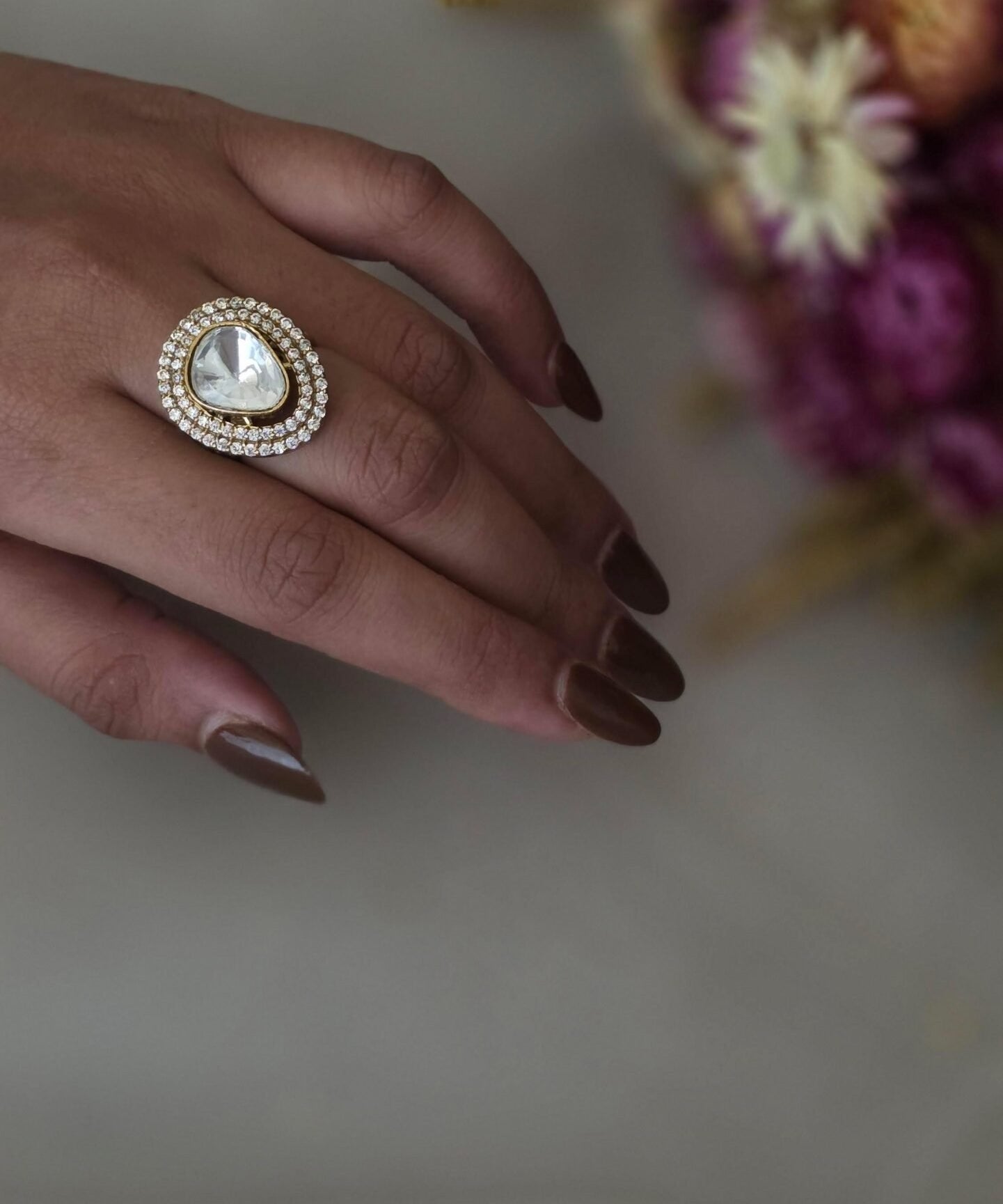 Aster Polki Ring