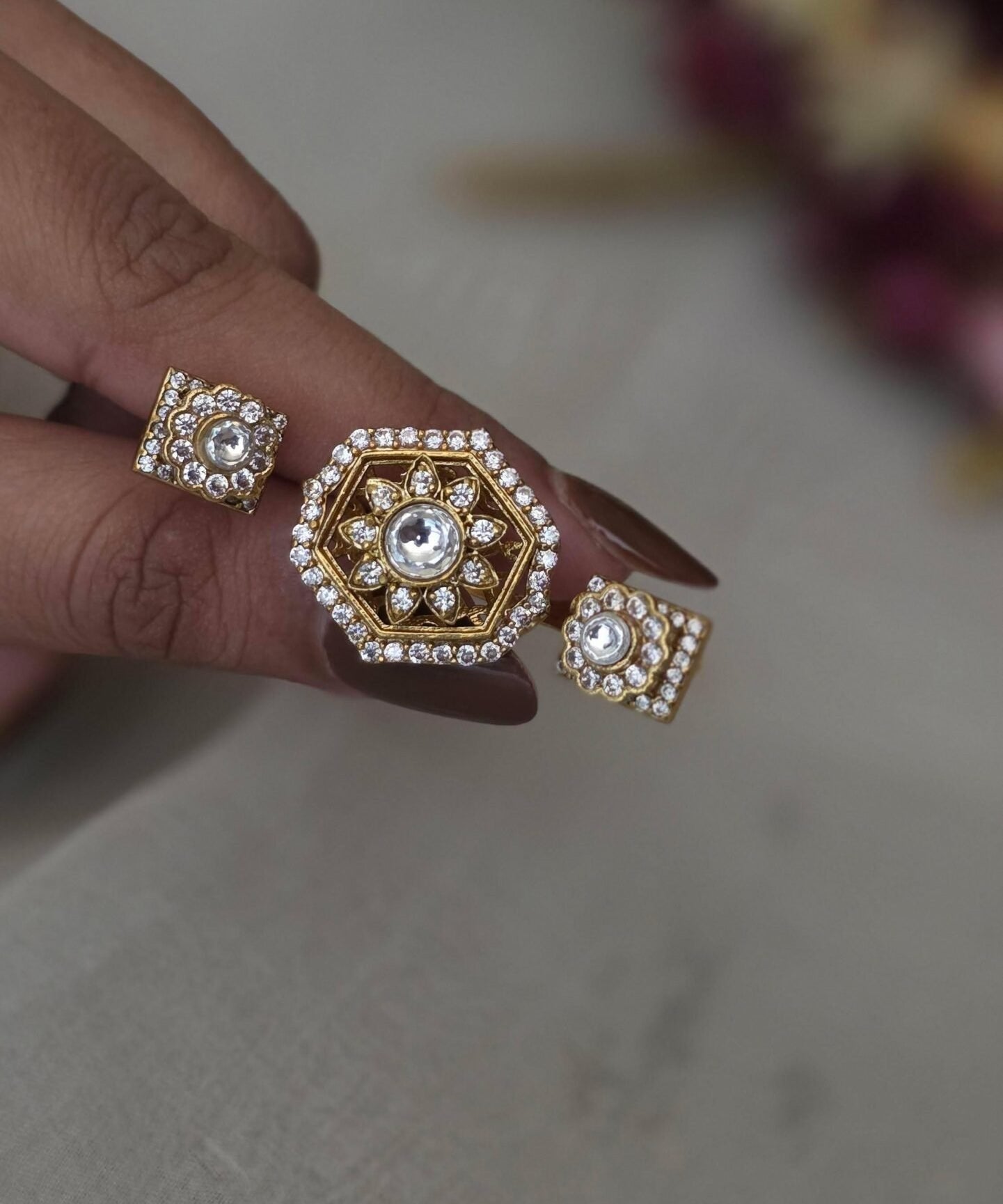 Gulnaar Polki Twin-Ring
