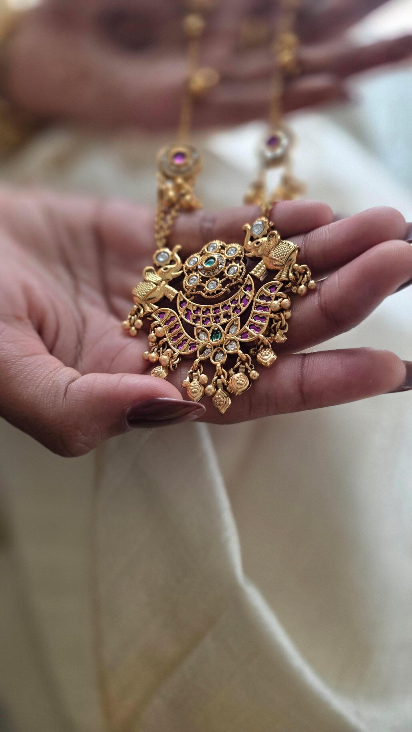 Saumya delicate handcrafted long necklace
