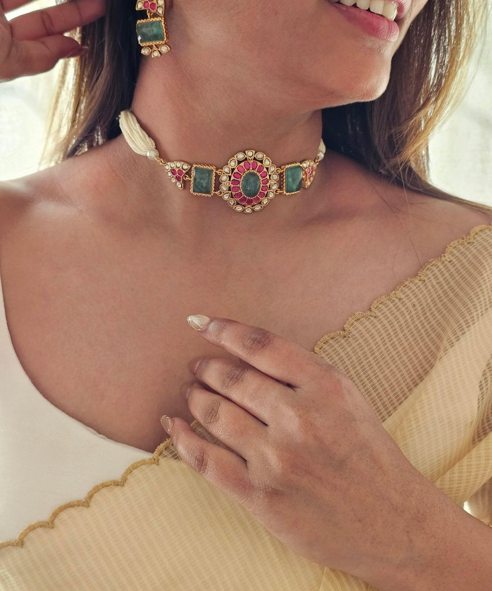Ditya Polki & Pearl Choker