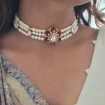 Gulfaam Polki & Pearl Choker