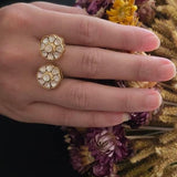 Dhiti twin floral ring