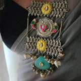 Tisha handcrafted delicate long silver necklace