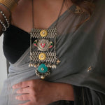 Tisha handcrafted delicate long silver necklace