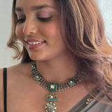 Navya handcrafted silver necklace