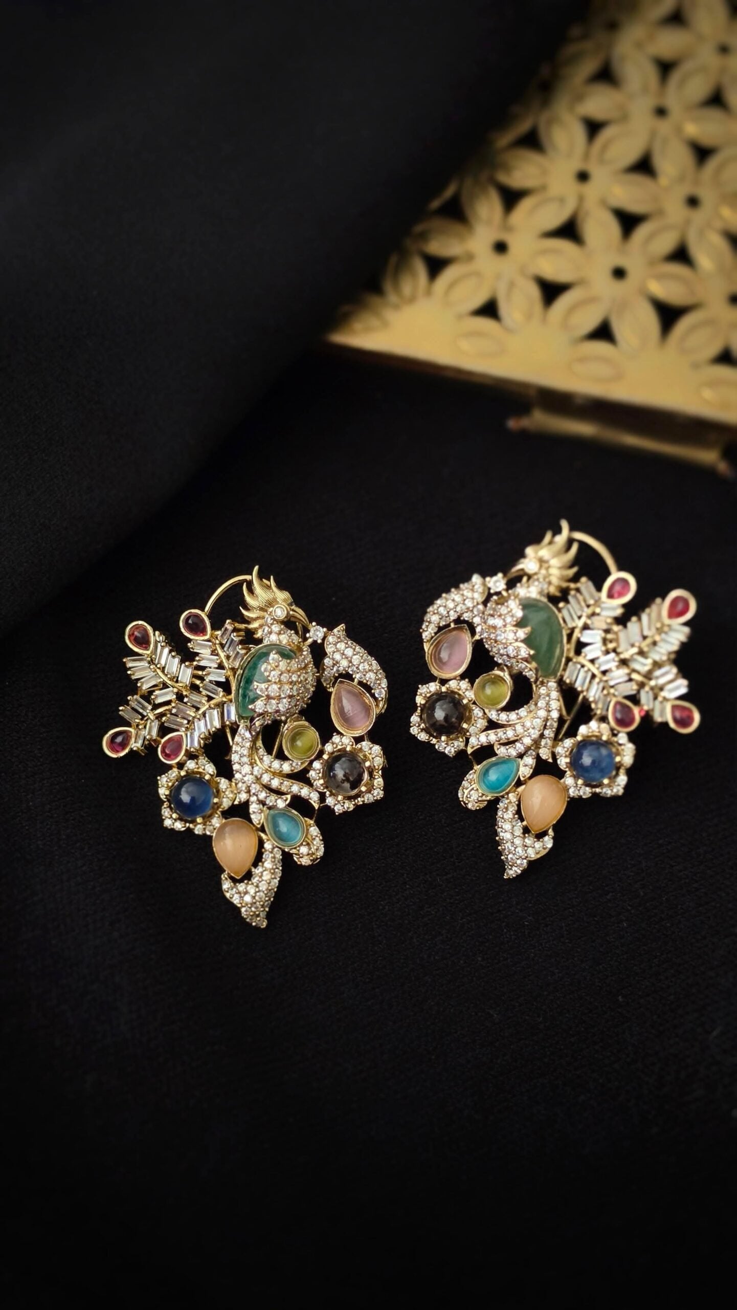 Rossie semi-precious stone earrings