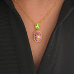 Rubic semi precious stones necklace