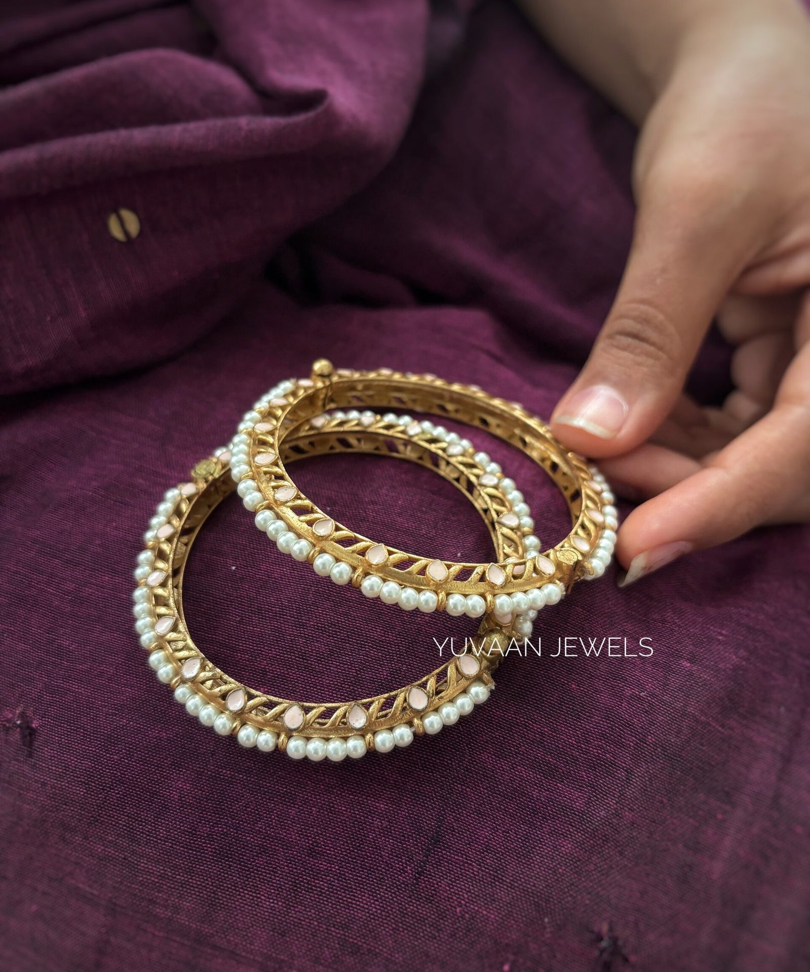 Tripti pearl bangles