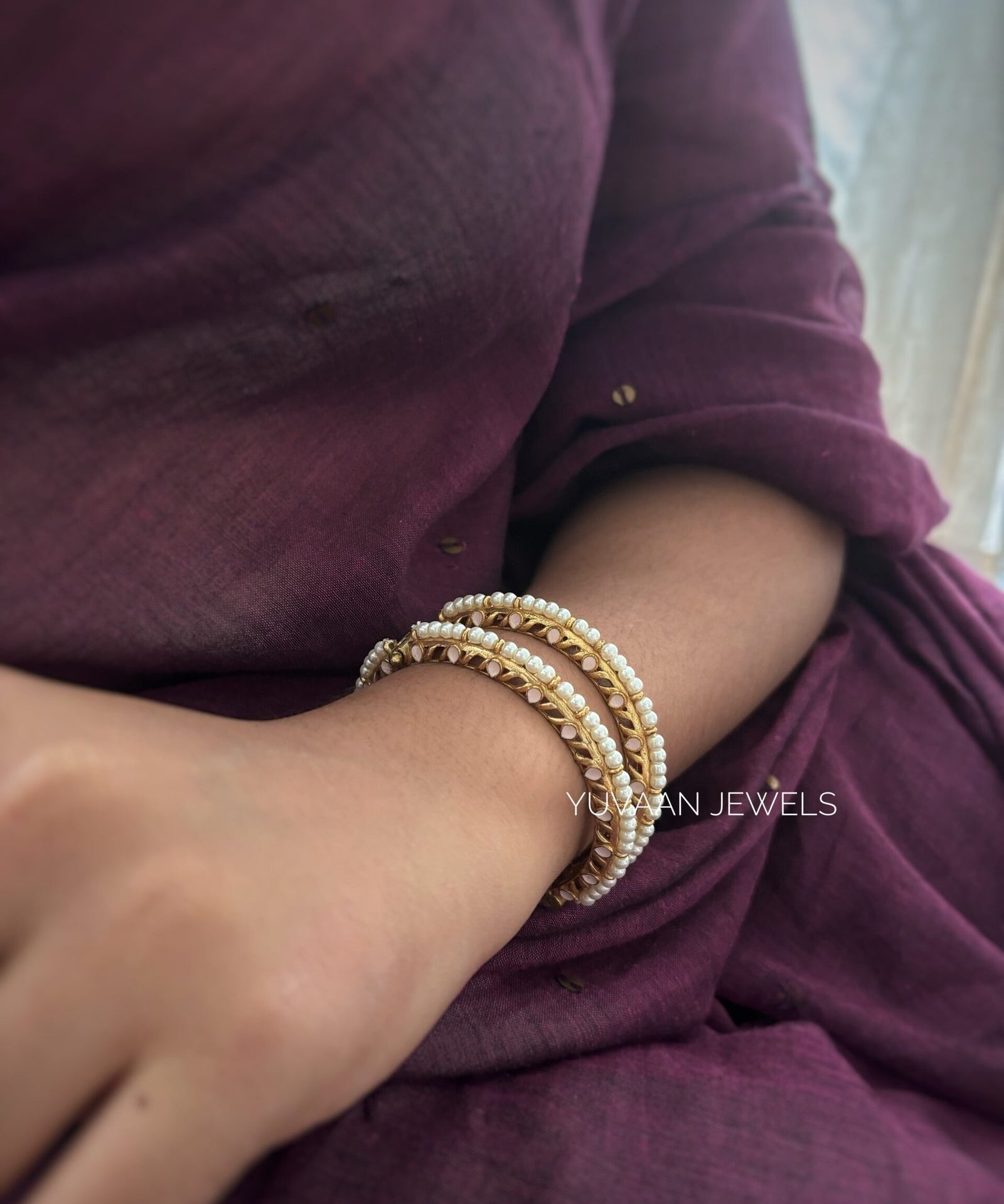 Tripti pearl bangles
