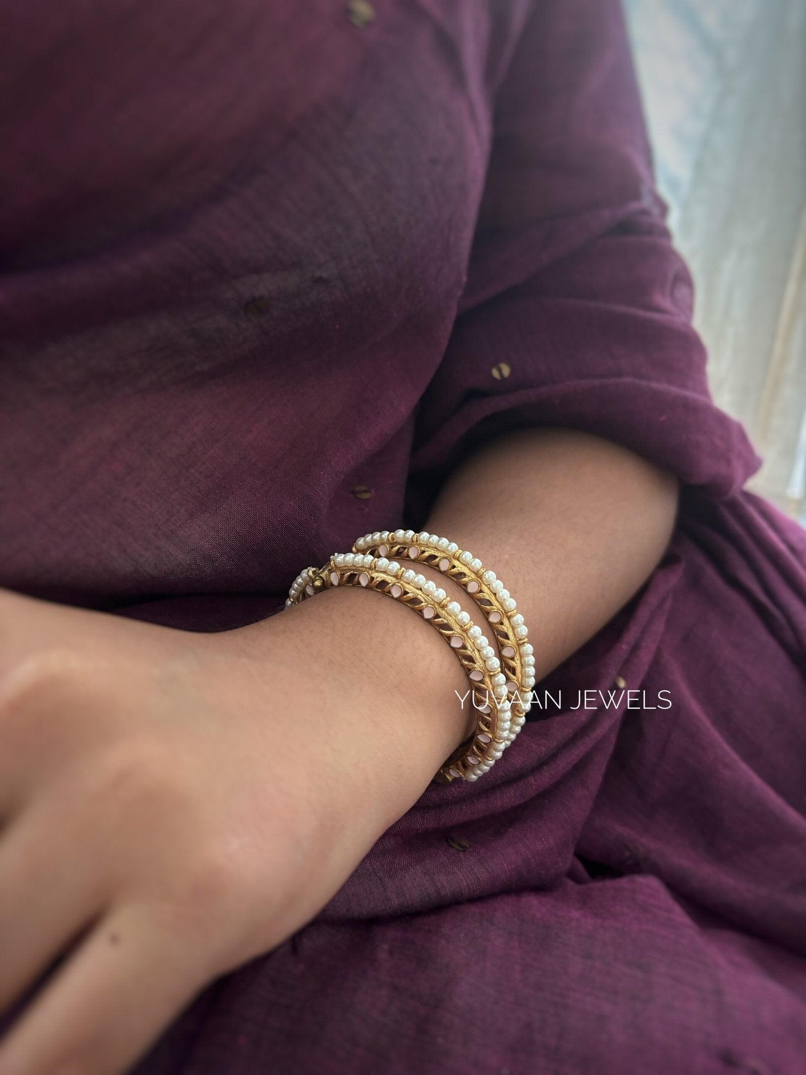 Tripti pearl bangles